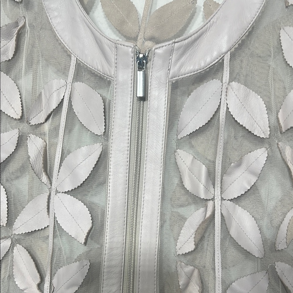 BAGATELLE - collection series Chico's Sheer Floral Jacket in Cream Size L - Picture 2 of 5